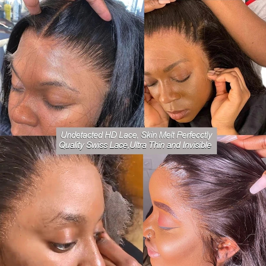 Deep Curly Human Hair HD Lace Frontal Pre Plucked Bleached Knots For Women