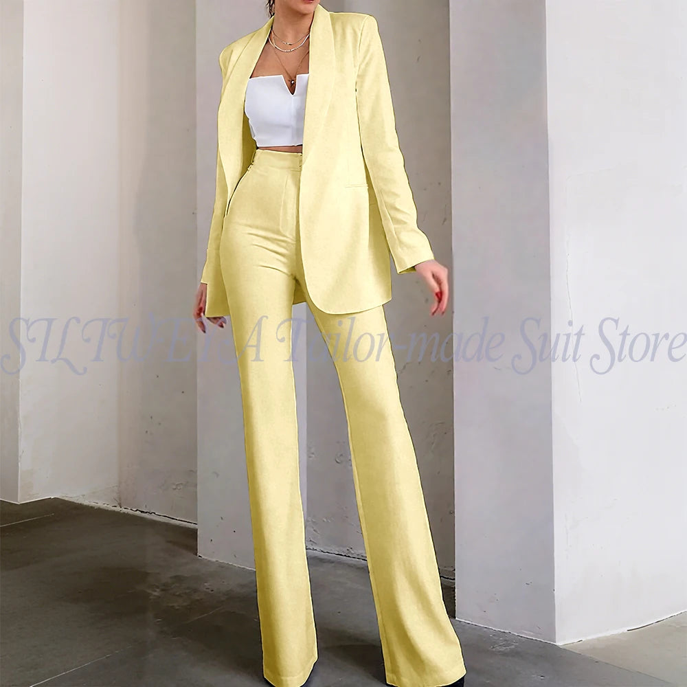 Classic Sophisticated Single Breasted Pants Set for Women
