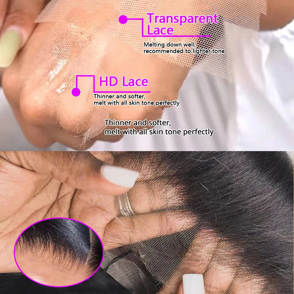 Transparent Lace Highlight Body Wave Human Hair Wig For Women