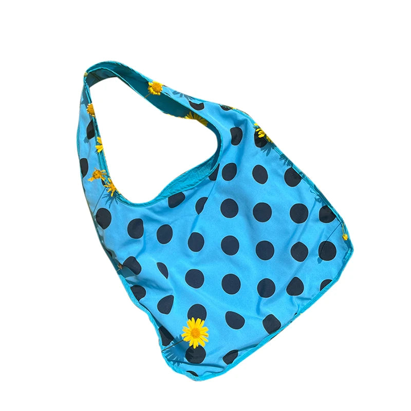 Summer Polka Dot Shoulder Bag Large Capacity Versatile Tote Bag Underarm Bag New Brand Women's Commuter Handbag Messenger Bag