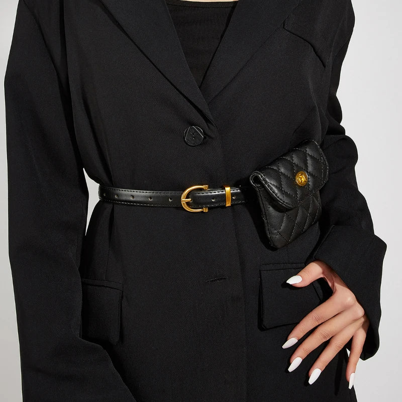 Minimalist Geometric Buckle Casual Belt for Women