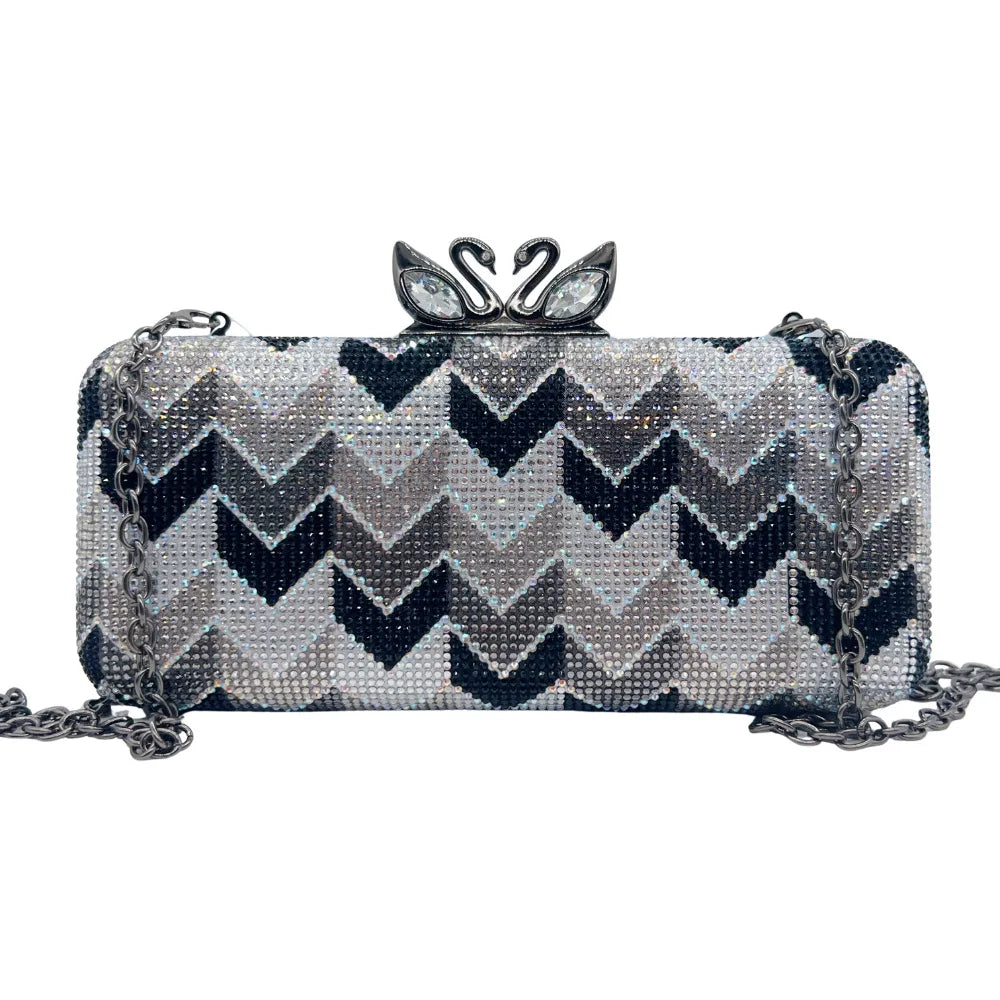 Shiny Rhinestone Clutch Handbag for Women Party Occasions