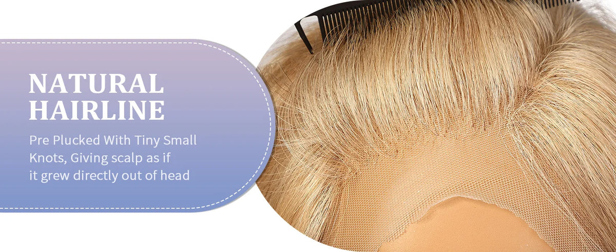 Short Wavy Lace Front Bob Wig With Blonde Highlights For Women