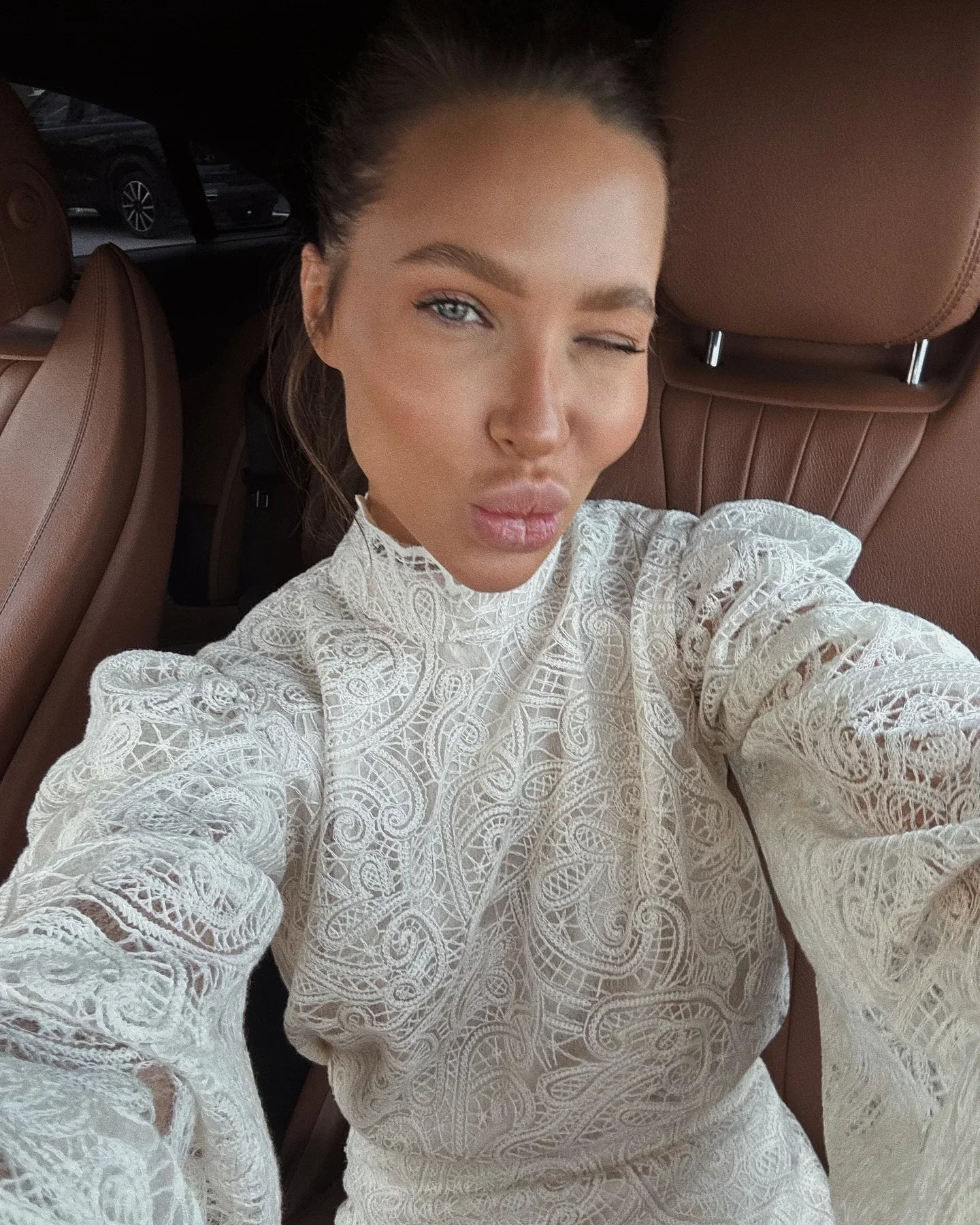 Lady Elegant Hollow Out Lace Short Dresses Trendy Long Sleeve High Neck Mini Vestidos 2025 New Chic Autumn Night Club Gown