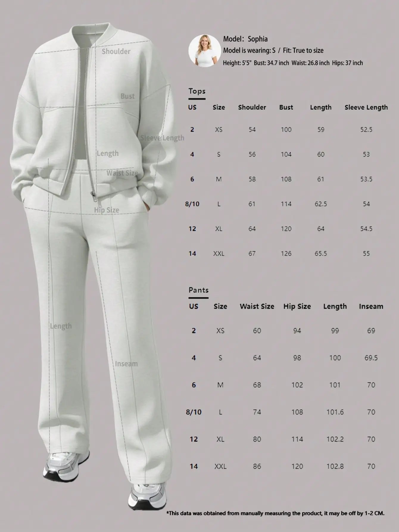 2026 Fall/Winter Fashion New Solid Color Simple Sweatshirt Jacket with Pockets and Straight-Leg Pants Set, Casual and Versatile Two-Piece Outfit