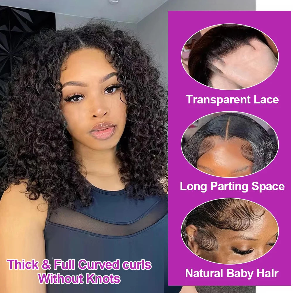 Deep Wave Bob Wig (10–16 Inch Options)