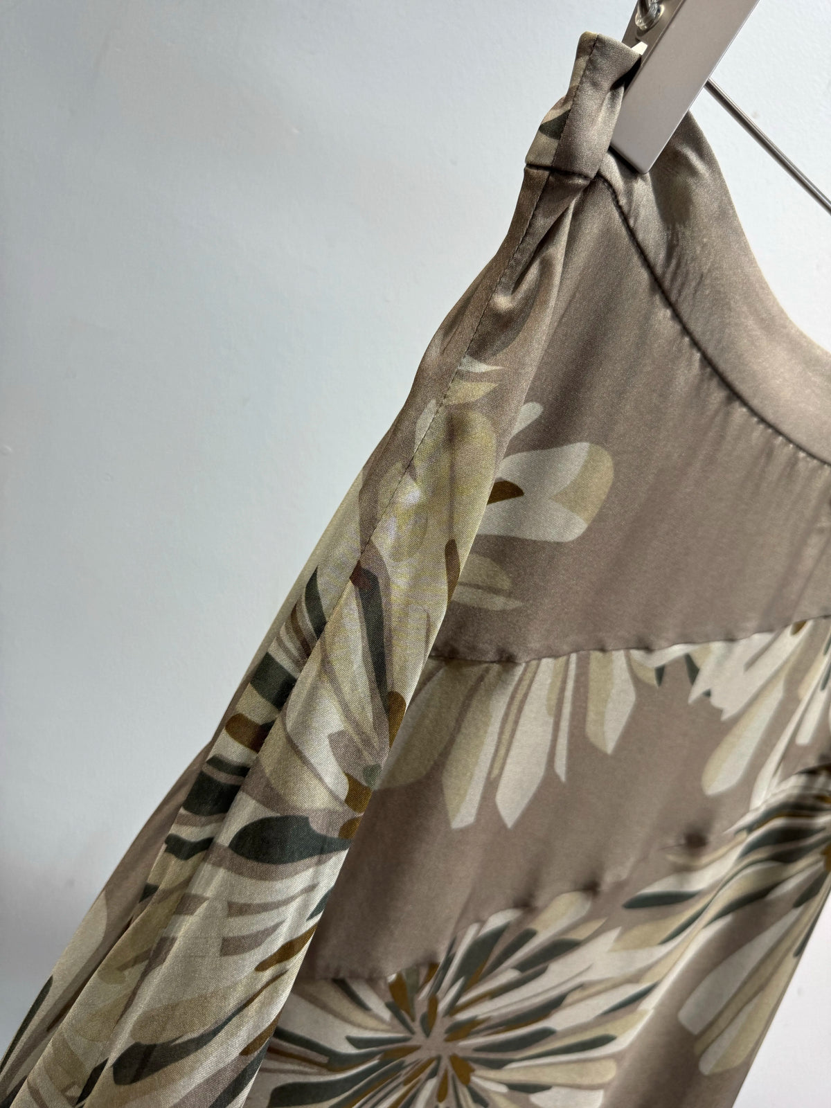 Loose Floral Print Silk Resort Five Piece Set for Women