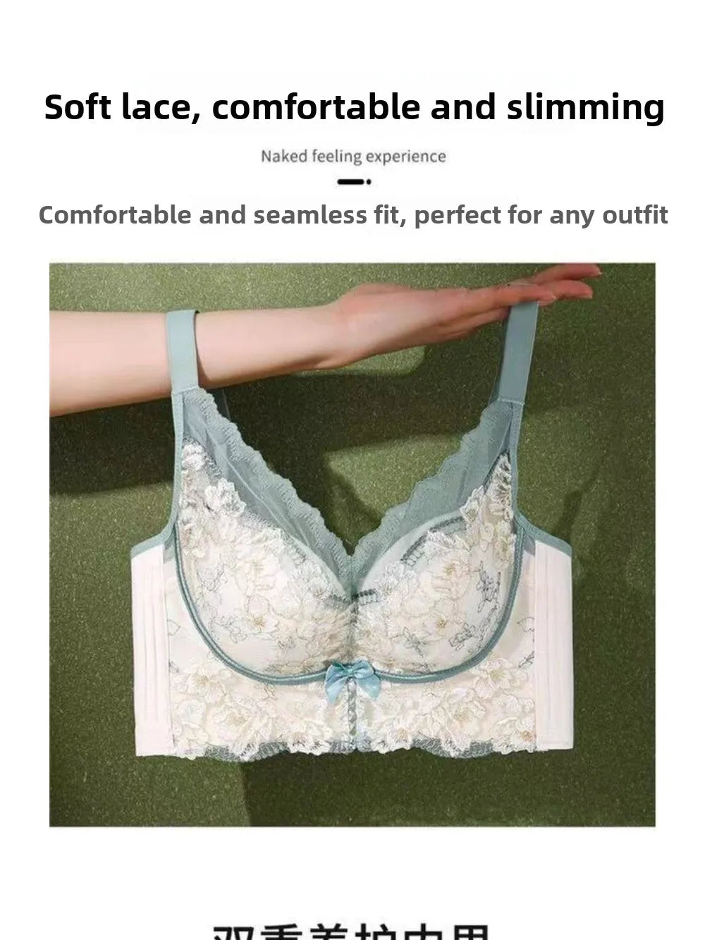 Breathable Seamless Lace Comfort Plus Size Bra for Women
