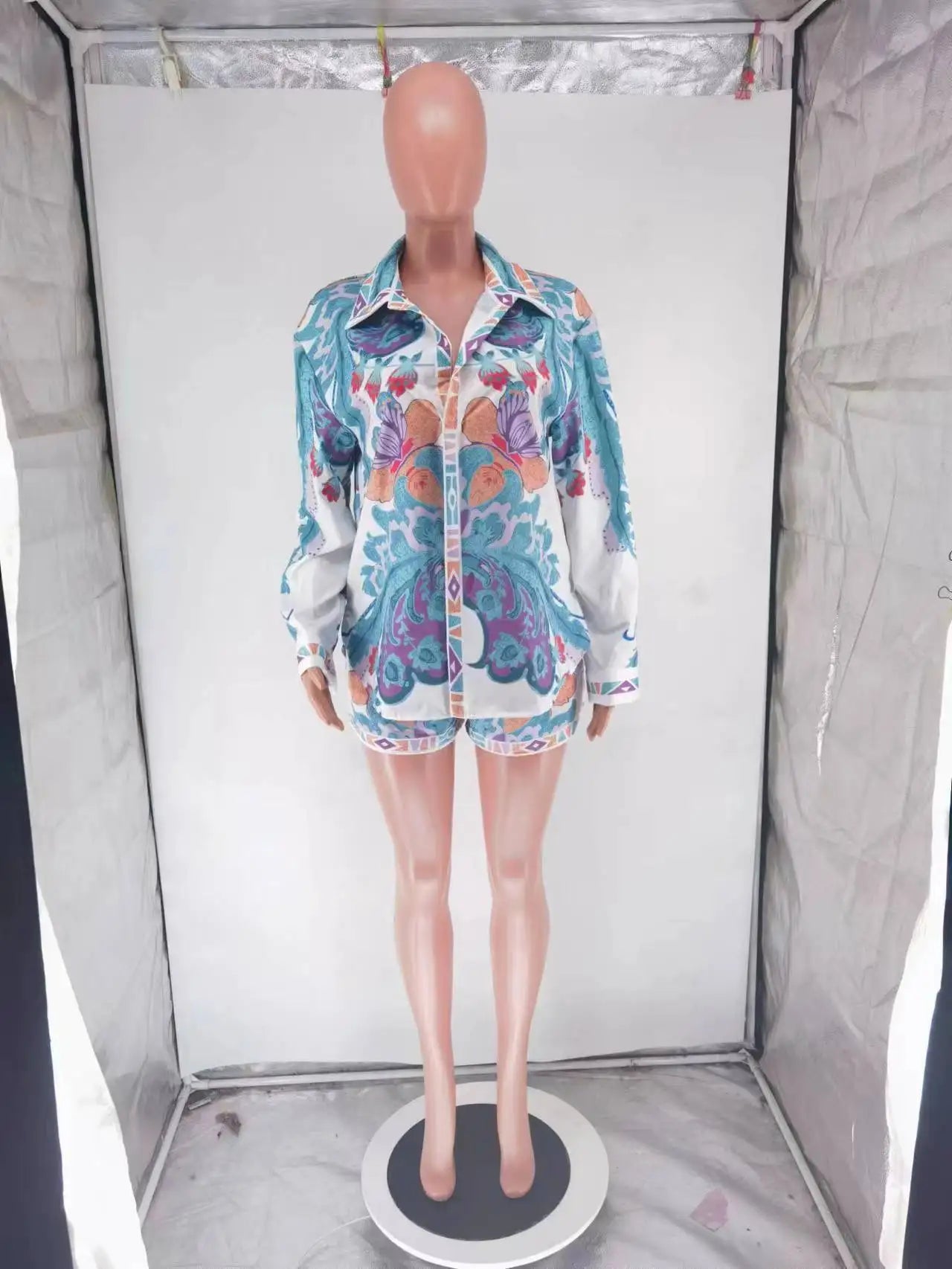 Casual Print Relaxed Fit Summer Two Piece Set for Women