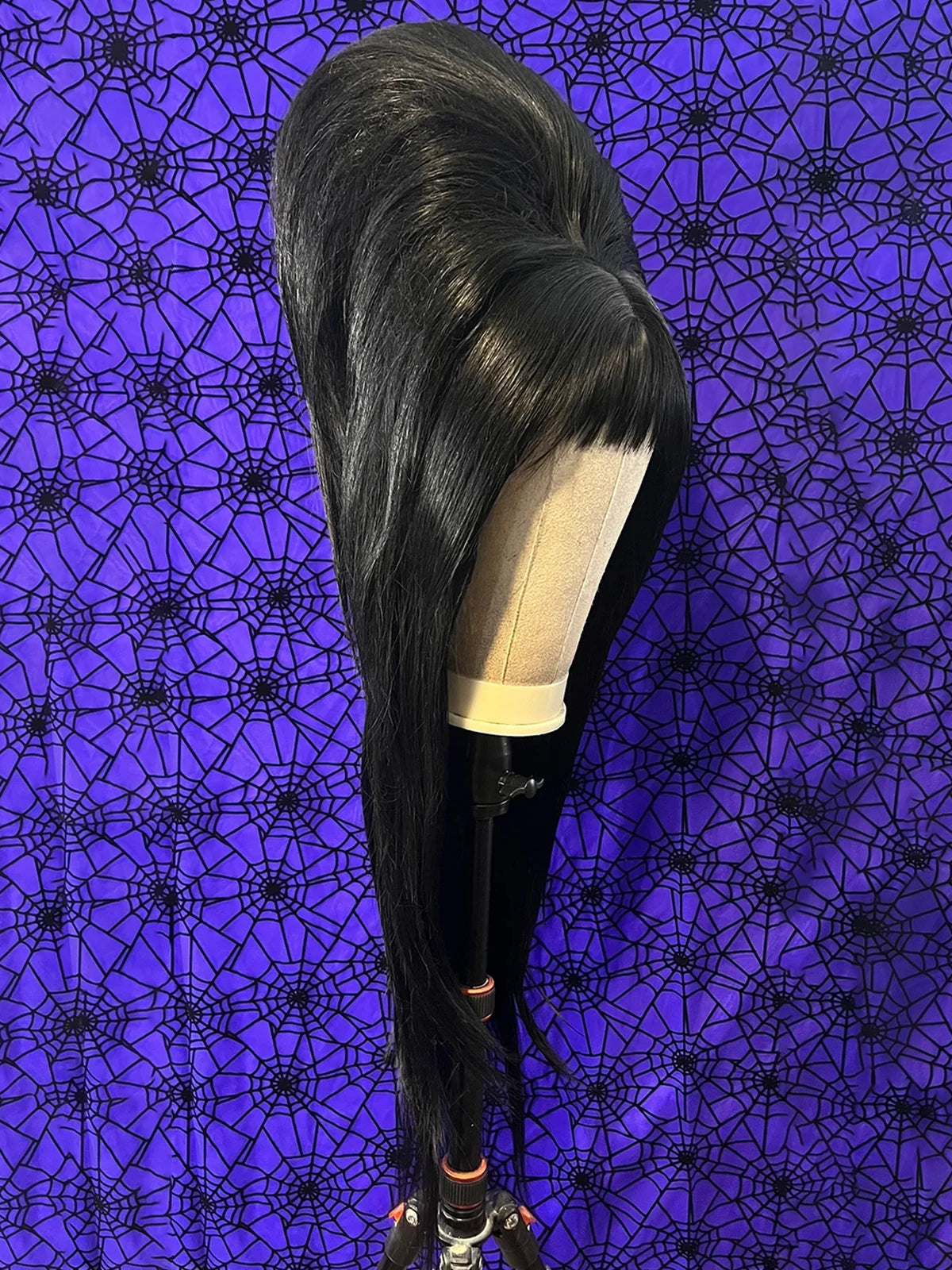 28inch Elvira Mistress of the Black Wig for Cosplay Costume Accessory