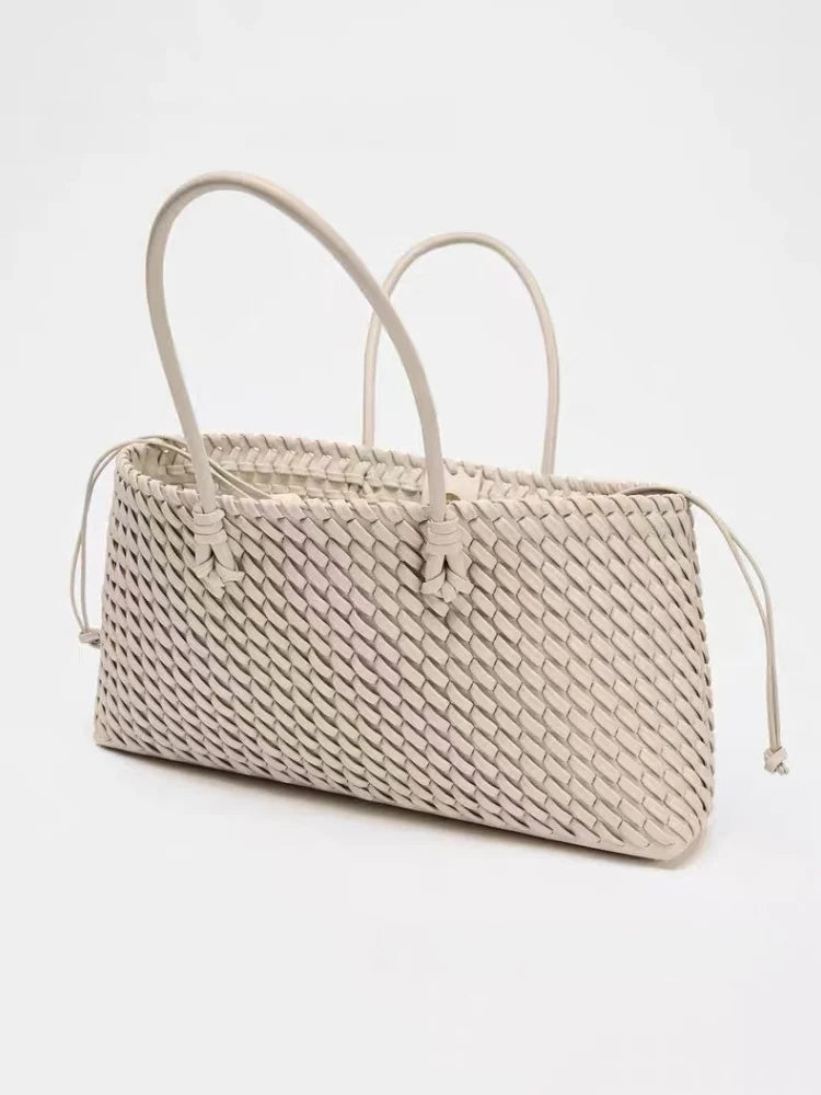 Spacious Woven Tote Bag