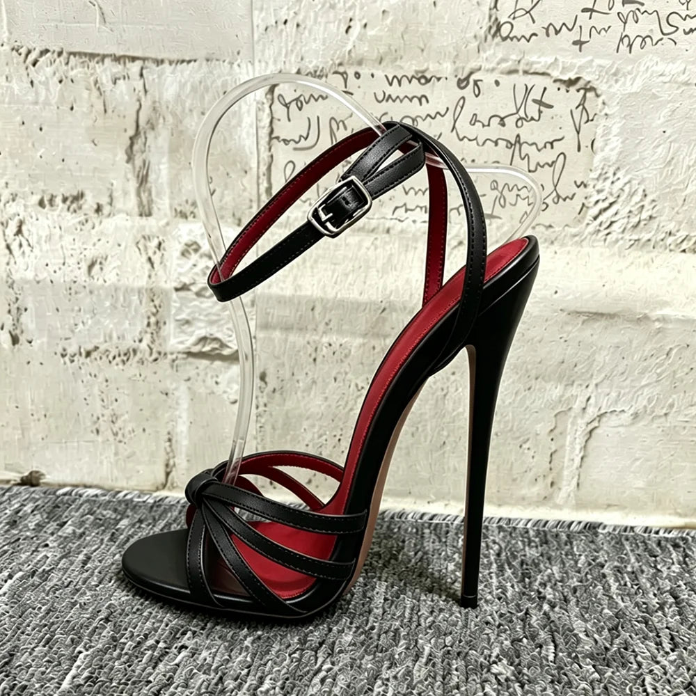 Ultra High Stiletto Heel Open Toe Strappy Sandals for Women