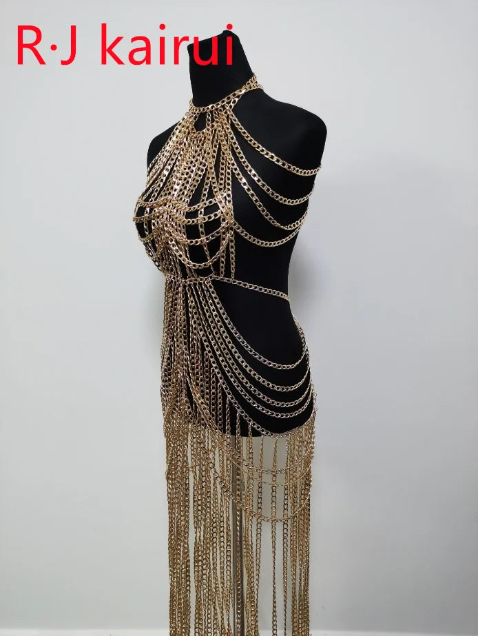 Elegant Delicate Gold Shoulder Chain Necklace for Women