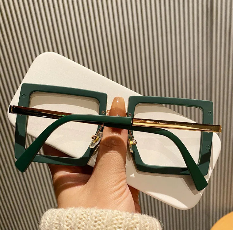 Oversized Transparent Blue Light Blocking Glasses for Women