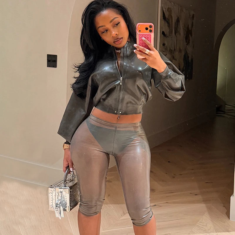 See-Through Lingerie-Inspired Clubwear Shorts for Women