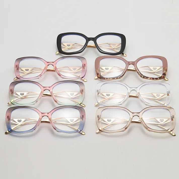Oversized Square Blue Light Blocking Reading Glasses for Women