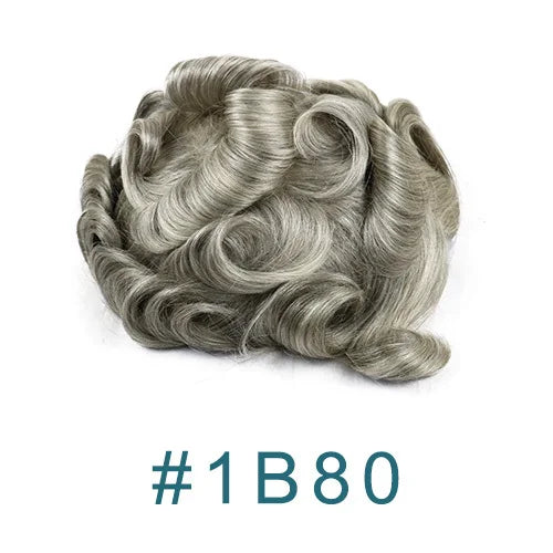 Natural Curly V Loop Hair Replacement Toupee for Women