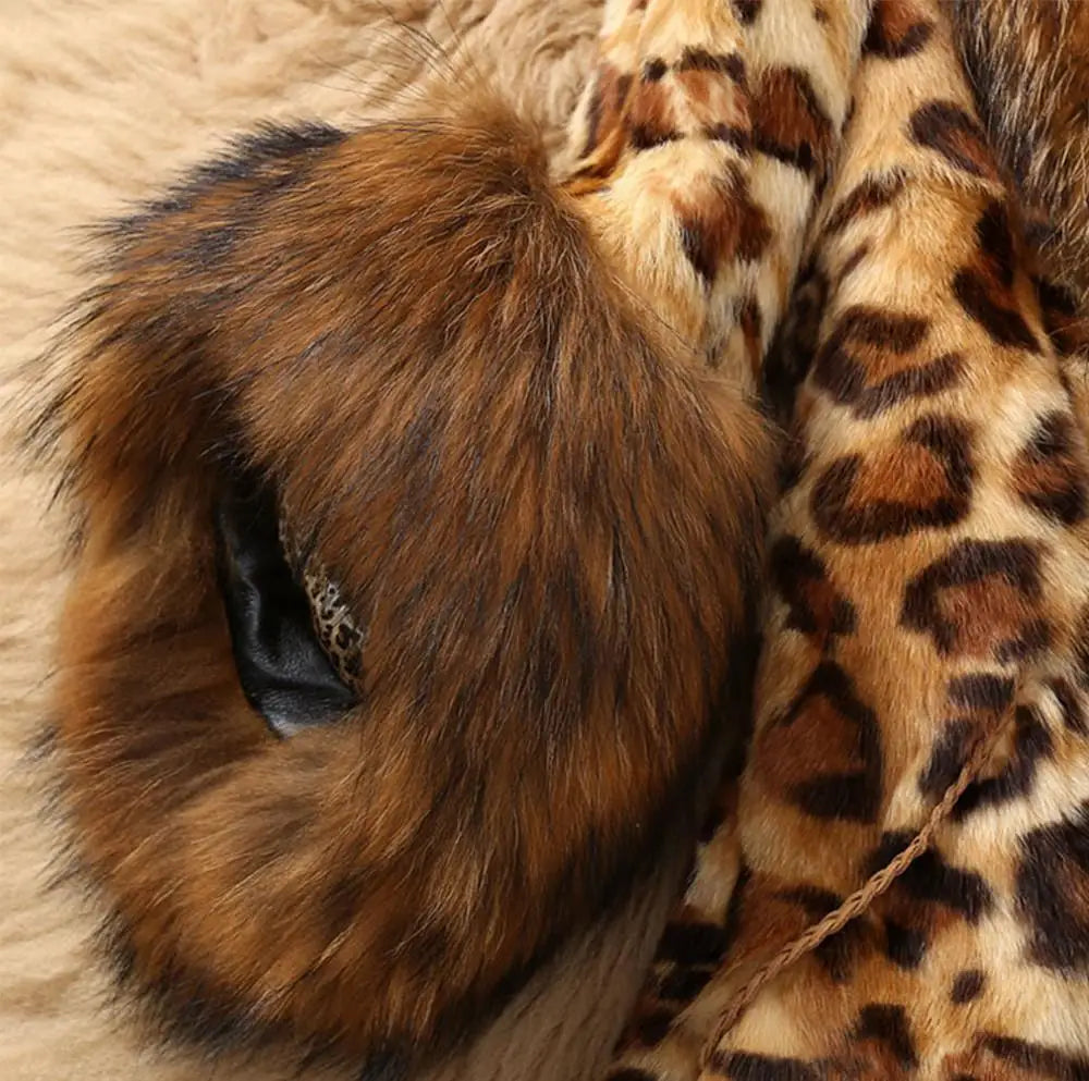 Soft Classic Mid Length V Neck Faux Fur Coat For Women