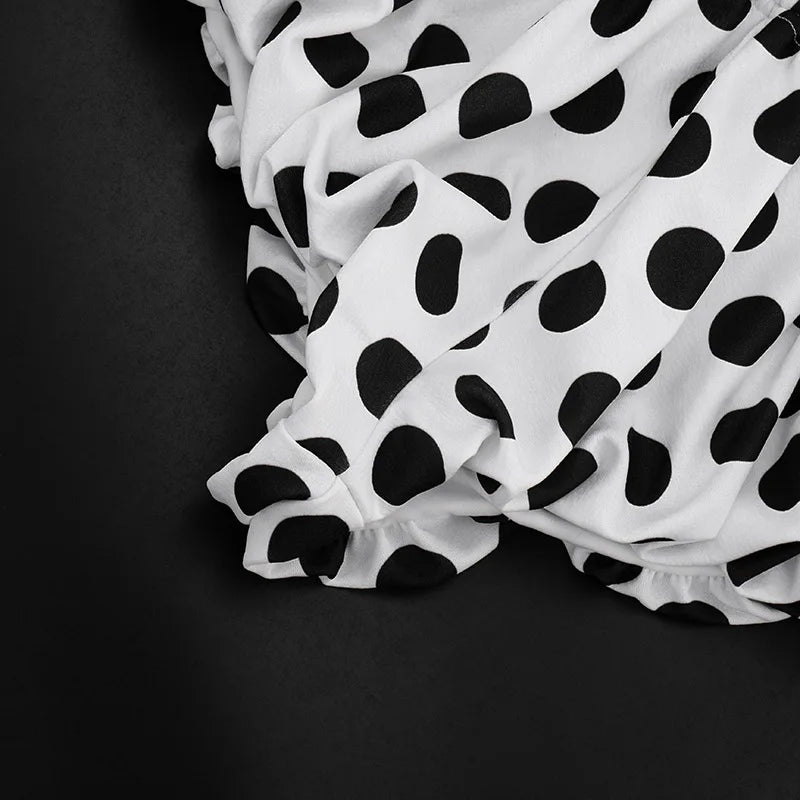 Polka Dot Spaghetti Strap Crop Top and Shorts Two Piece Set for Women