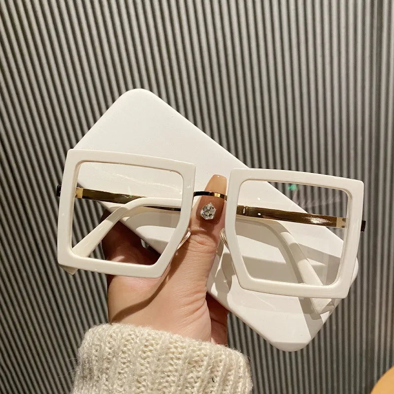Oversized Transparent Blue Light Blocking Glasses for Women