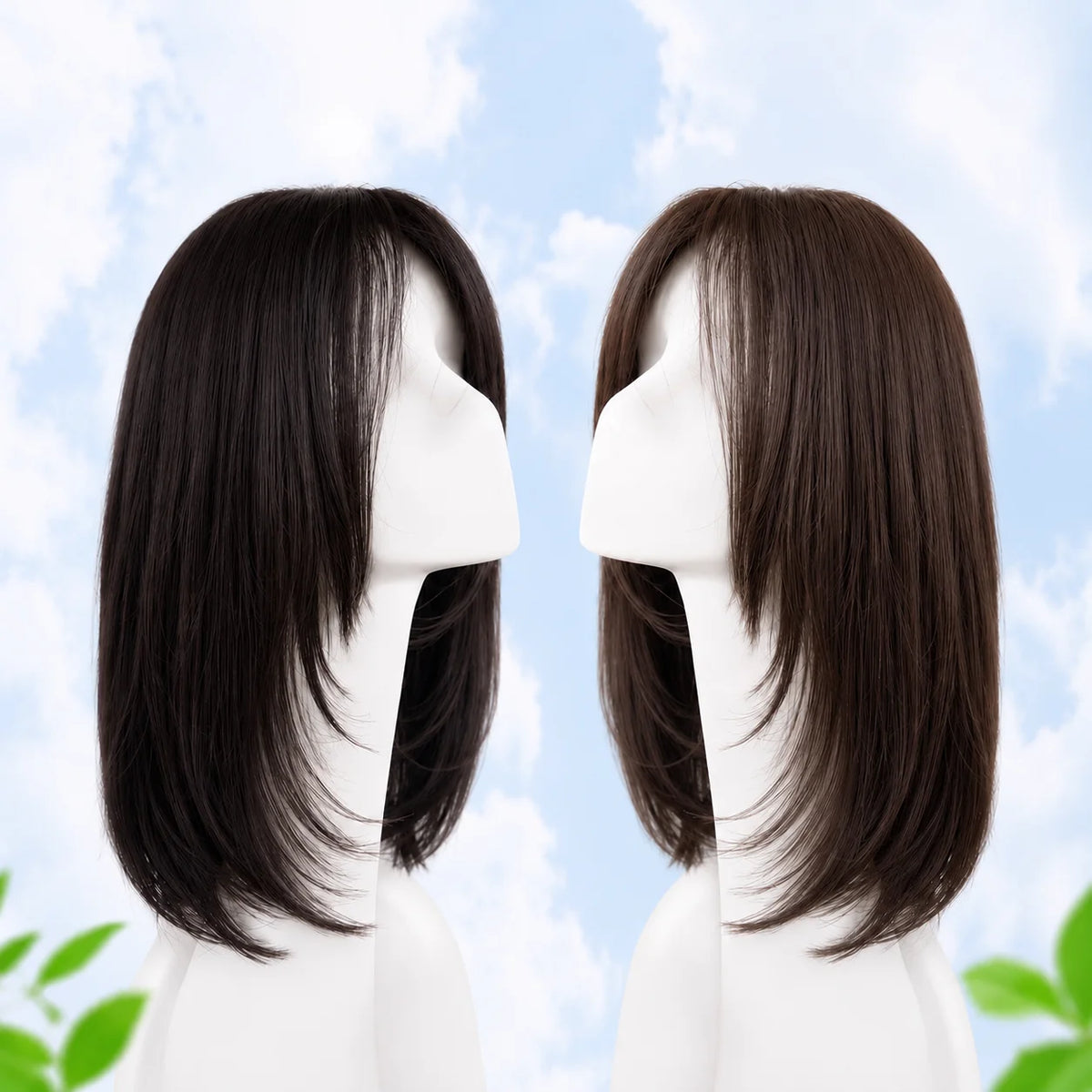 Lightweight Silk Base Straight Human Hair Wig For Women