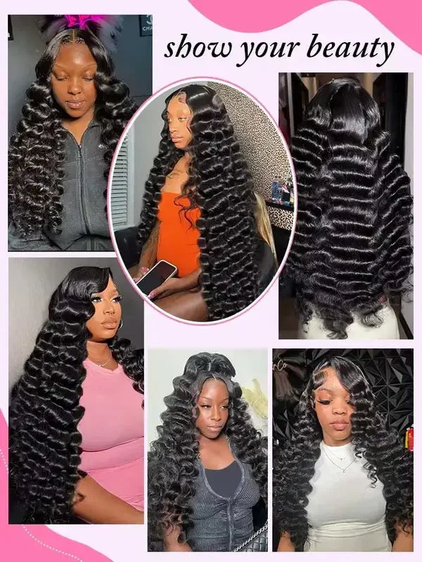 Premium Extra Long Deep Wave Lace Front Wig for Women