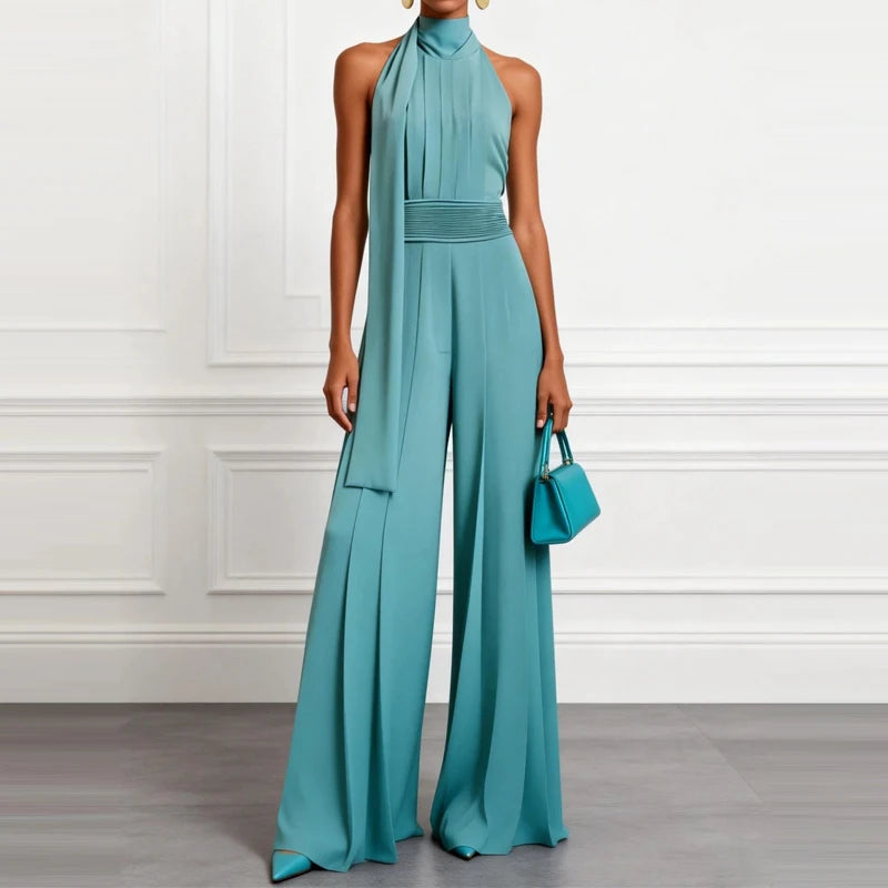 Elegant Sleeveless High Waist Wide Leg Jumpsuit for Women