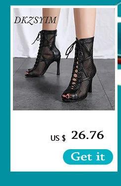 Rhinestone Stiletto Latin Dance Ankle Boots for Women