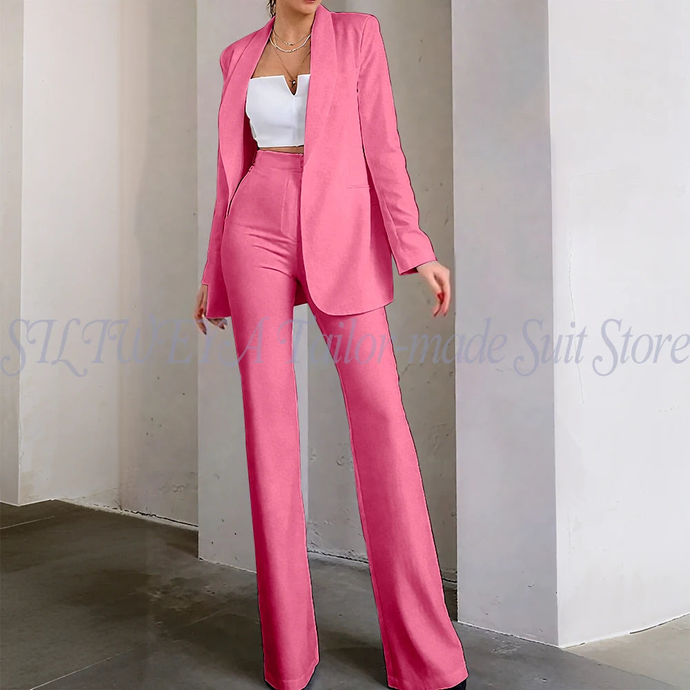 Classic Sophisticated Single Breasted Pants Set for Women