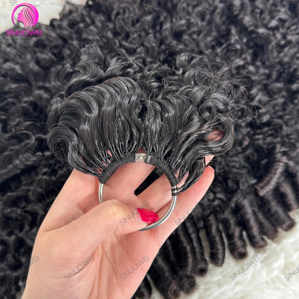 Pre-Separated Human Hair Crochet Extensions for Women