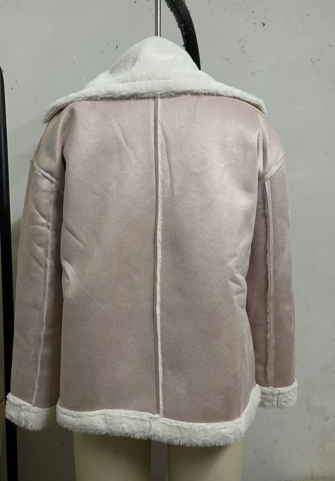 Turn Down Collar Shearling Jacket