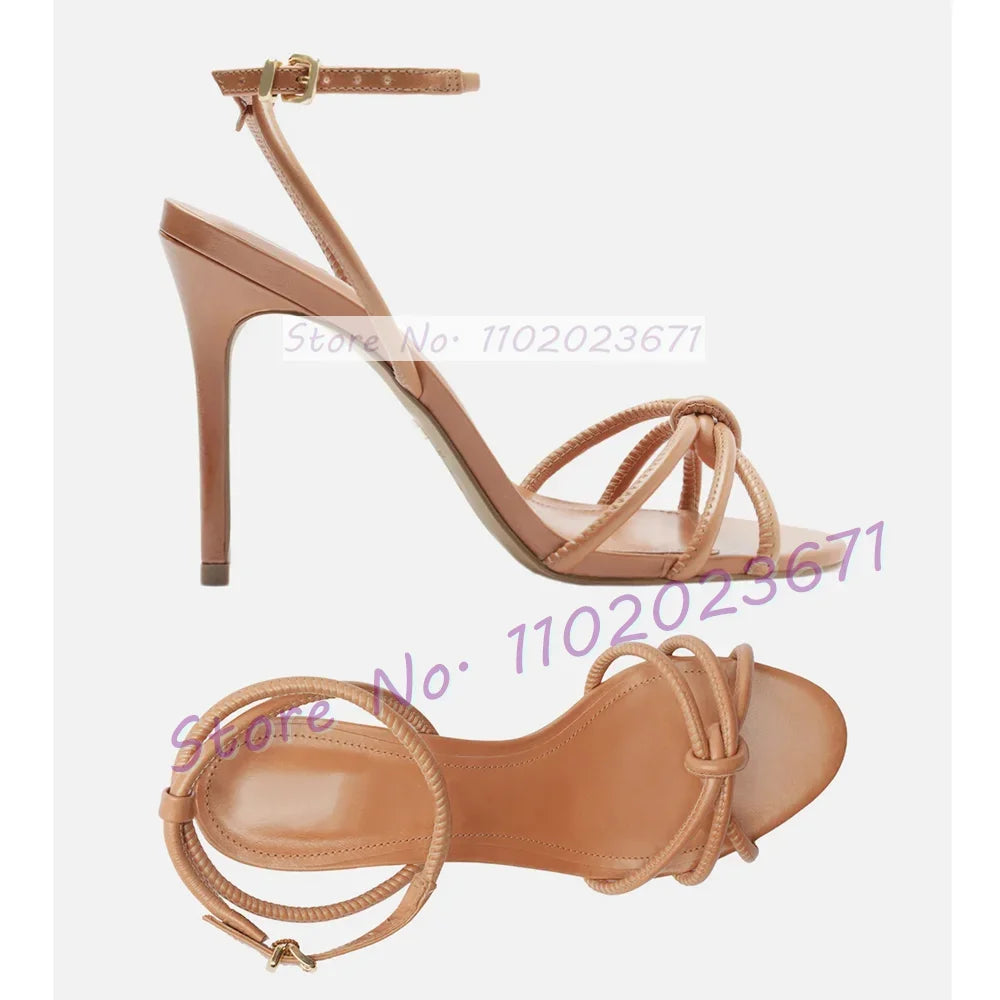 Elegant Open Toe Ankle Strap High Heel Sandals for Women