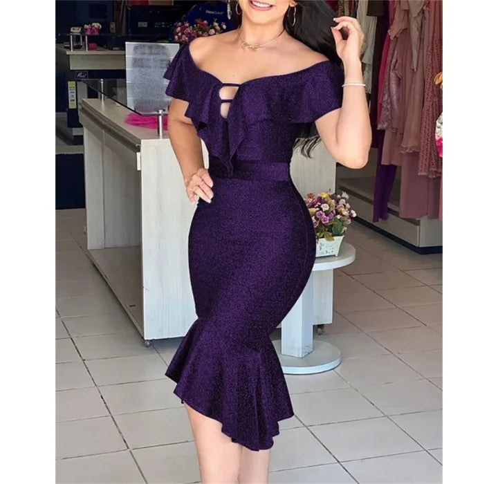 Flattering Silhouette Midi Dress