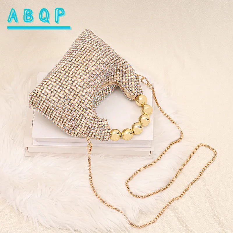 New Evening Handbag Luxury Brand Shiny Dinner Party Women's Handbag Fashion Trend Shiny Women's Shoulder Crossbody Bag