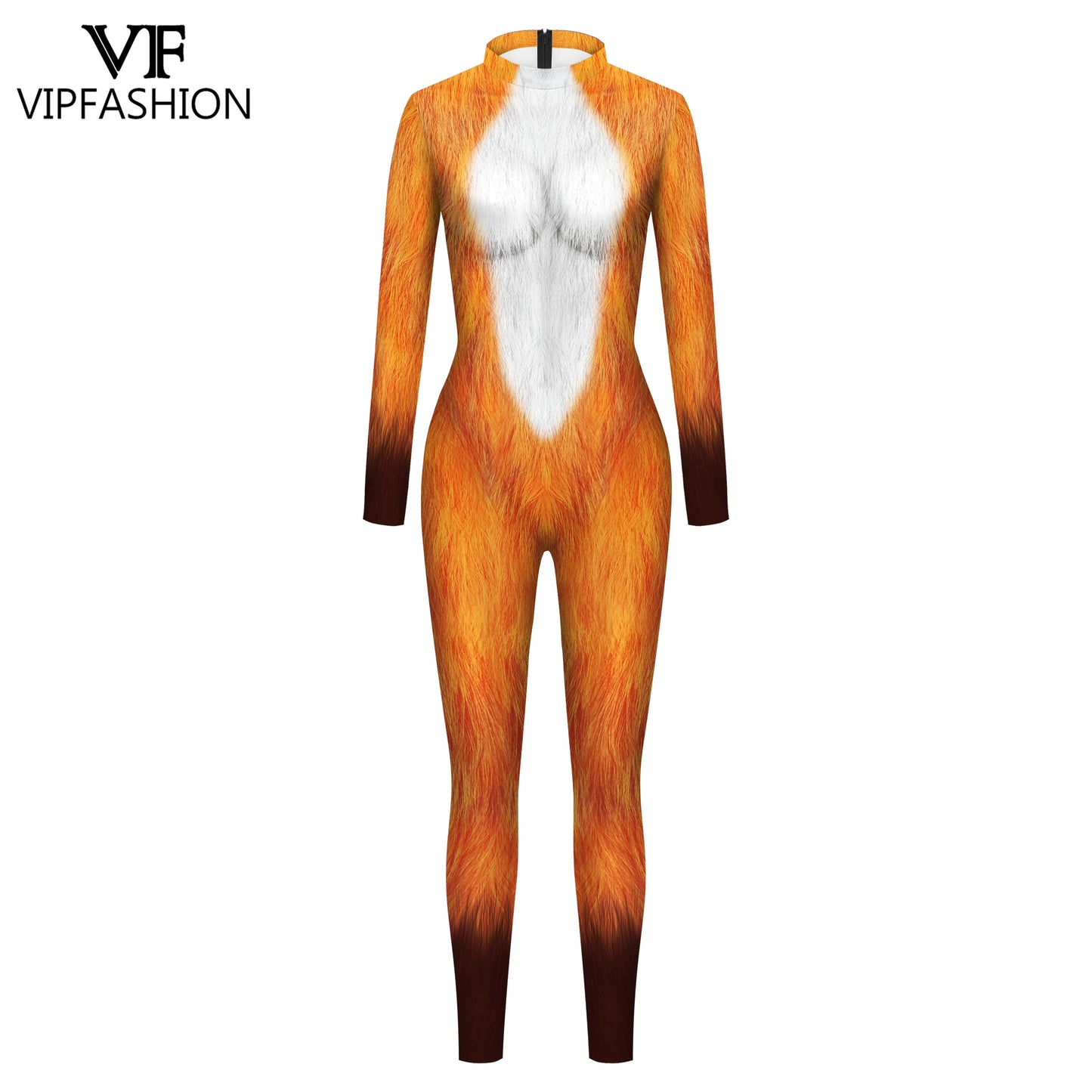 Vivid Animal Print Allover Zentai Bodysuit for Women
