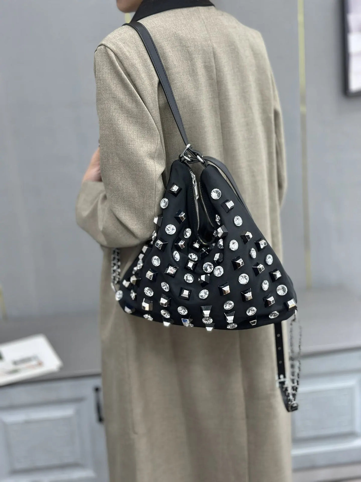 Women's Shoulder Bag Luxury Brand Diamond-encrusted Shiny Women's Shoulder Crossbody Bag Fashion Diamond-encrusted Women's Bag