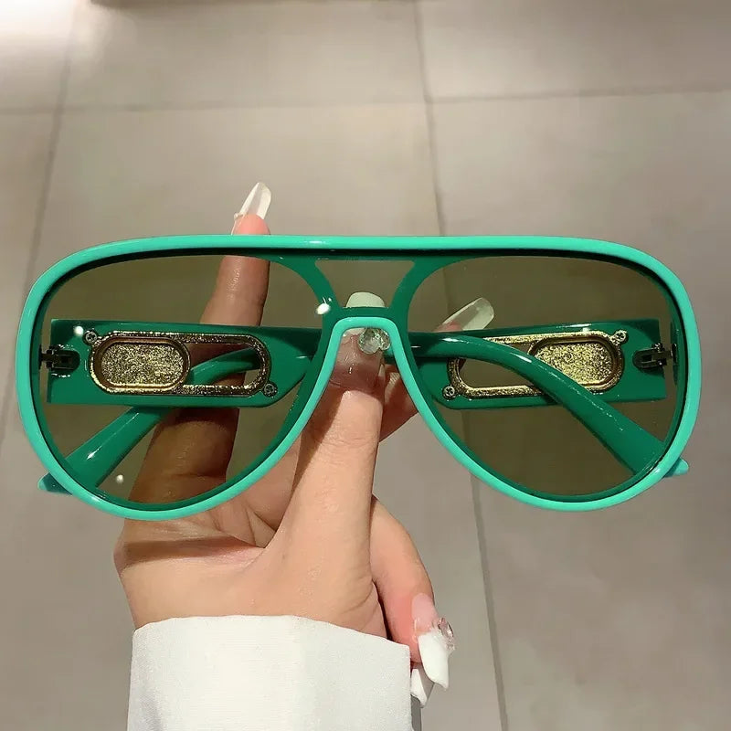 Oversized Square Pilot Sunglasses