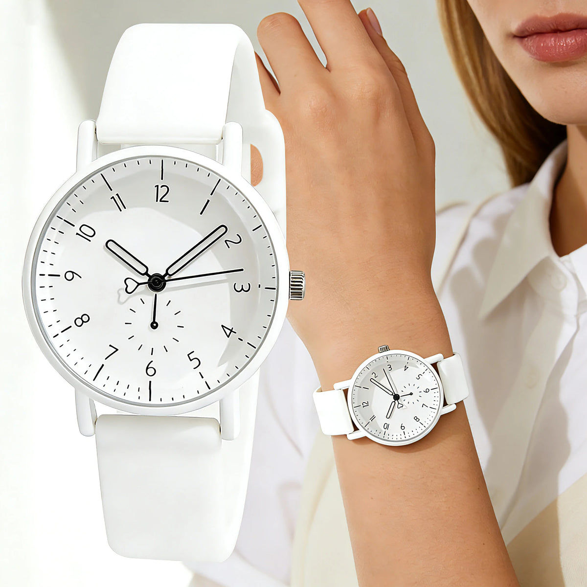 Silicone Strap Quartz Watch for Women