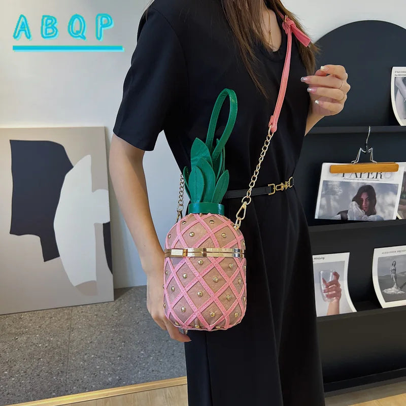 New Women's Shoulder Bag Pineapple Shape Fashionable Women's Shoulder Crossbody Bag Fashionable Casual Women's Bag High Quality