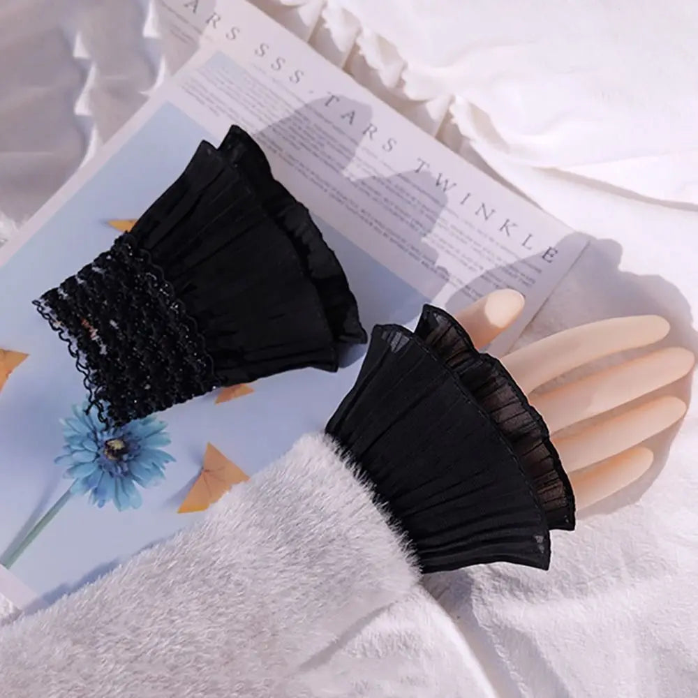 Detachable Lace Ruffle Sleeves