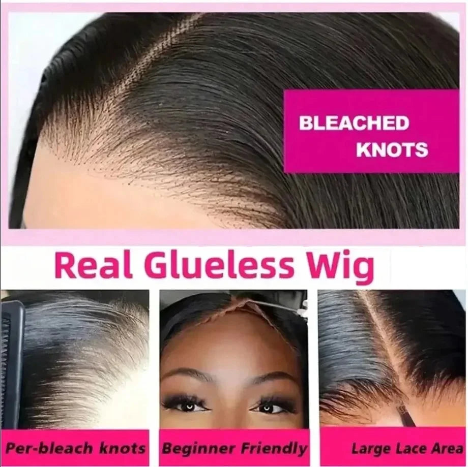 Long Straight Human Hair Lace Front Wig