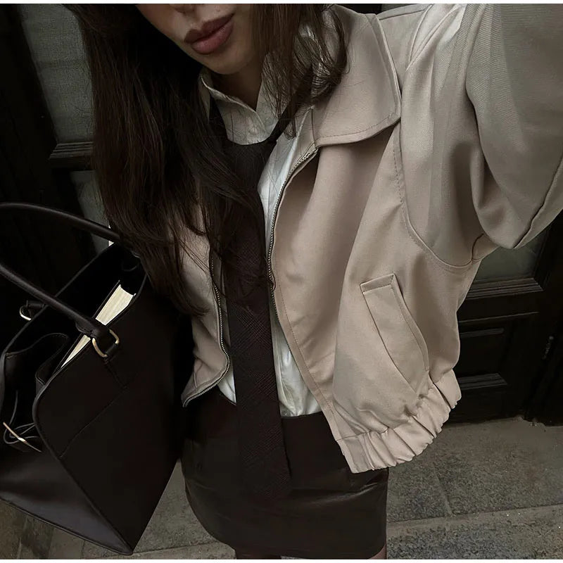 Autumn Zip Jacket And Shorts Set