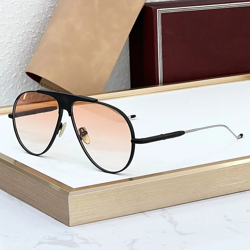 Vintage Oval Alloy Sunglasses