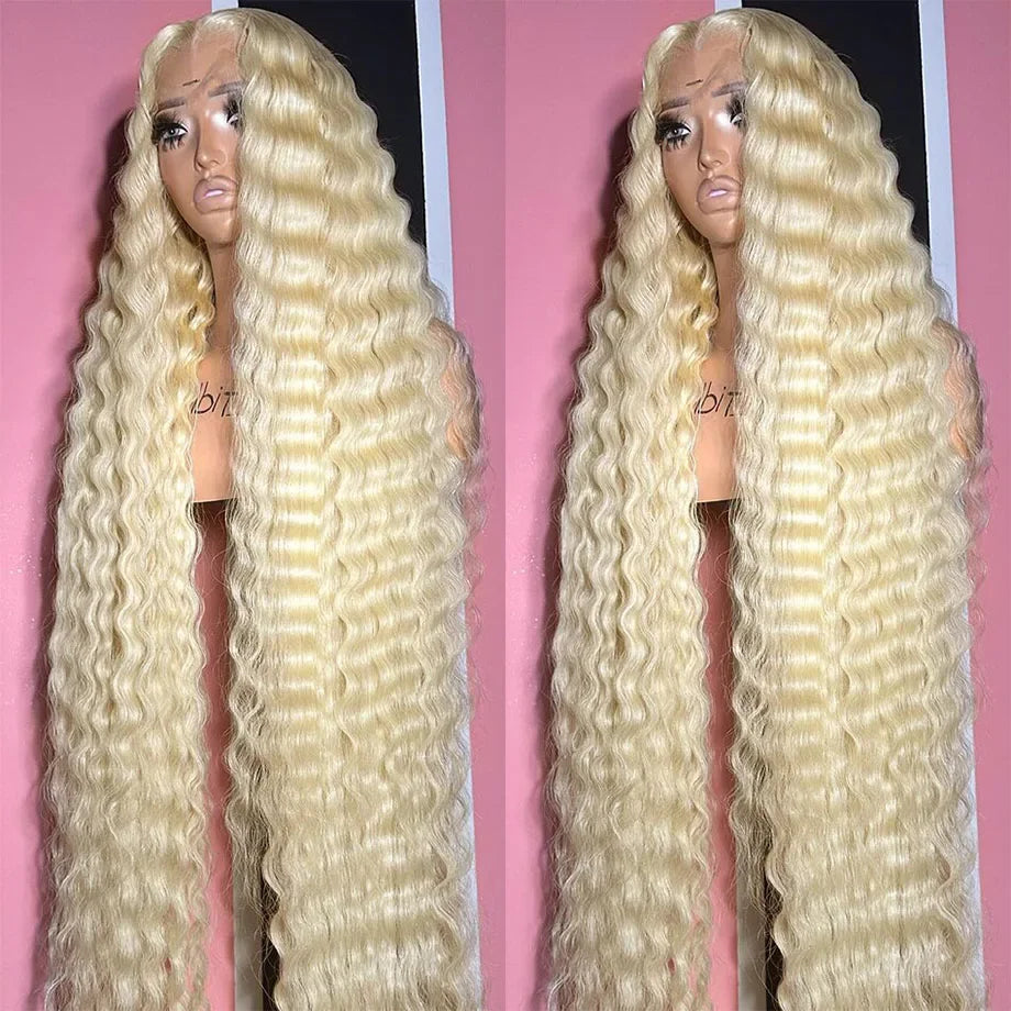 Long Deep Wave Lace Front Human Hair Wig for Women