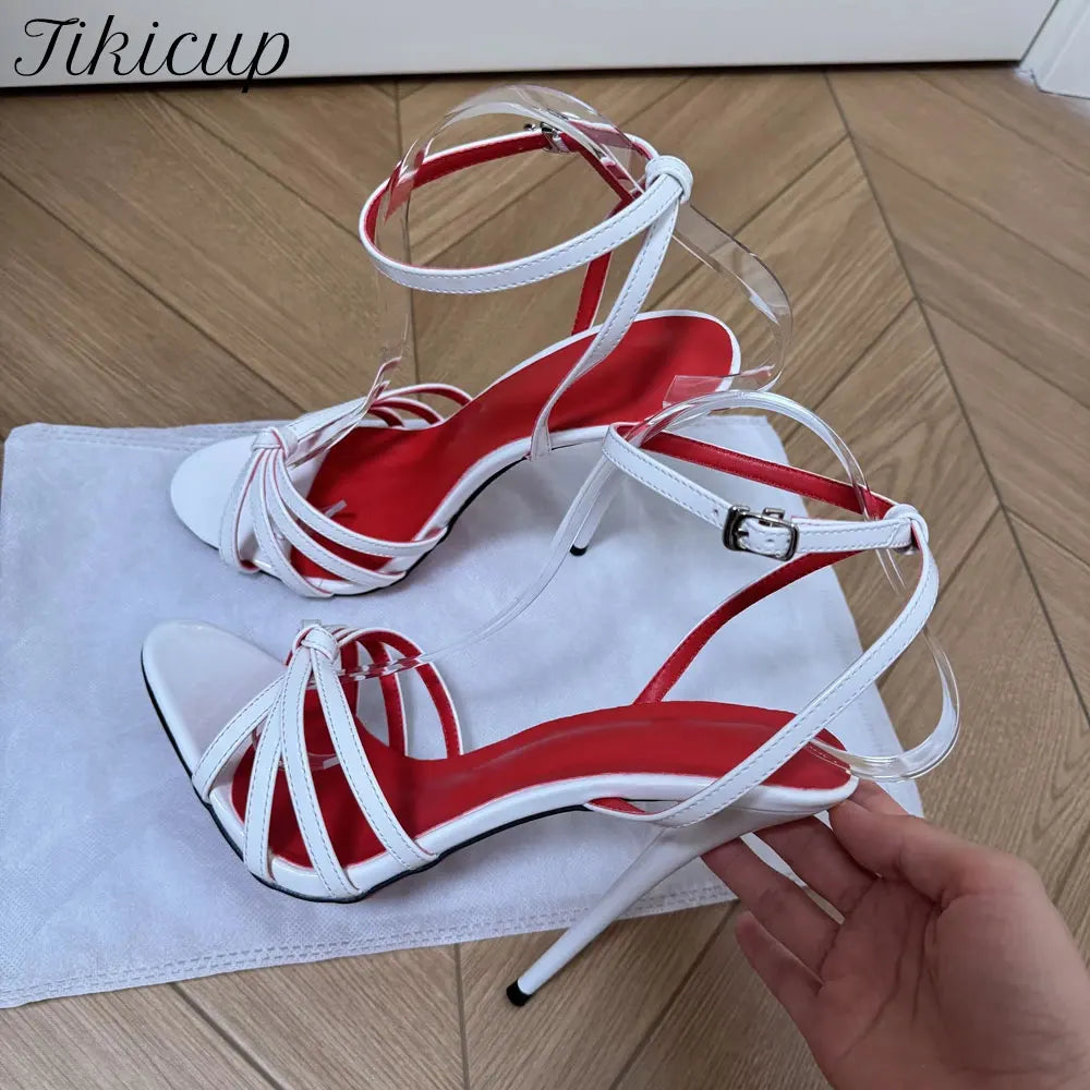 Ultra High Stiletto Heel Open Toe Strappy Sandals for Women