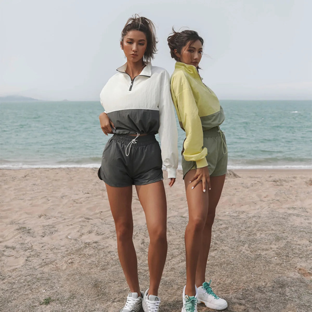 Casual Two Piece Pullover Shirt and Shorts Set for Women