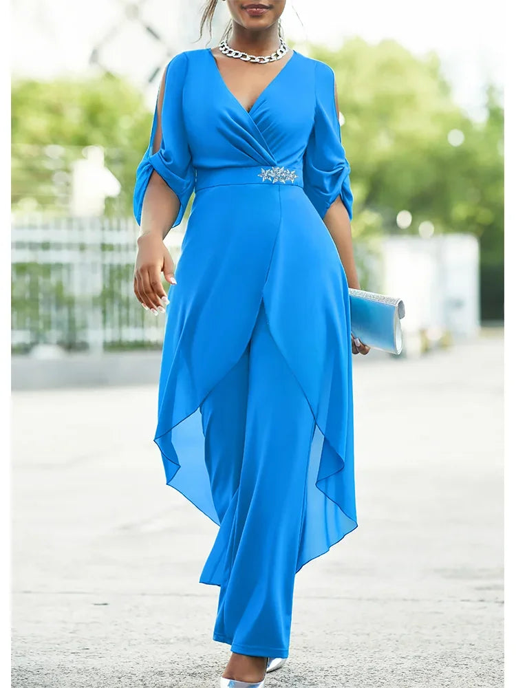 Plus Size Two-Piece Evening Gown Set