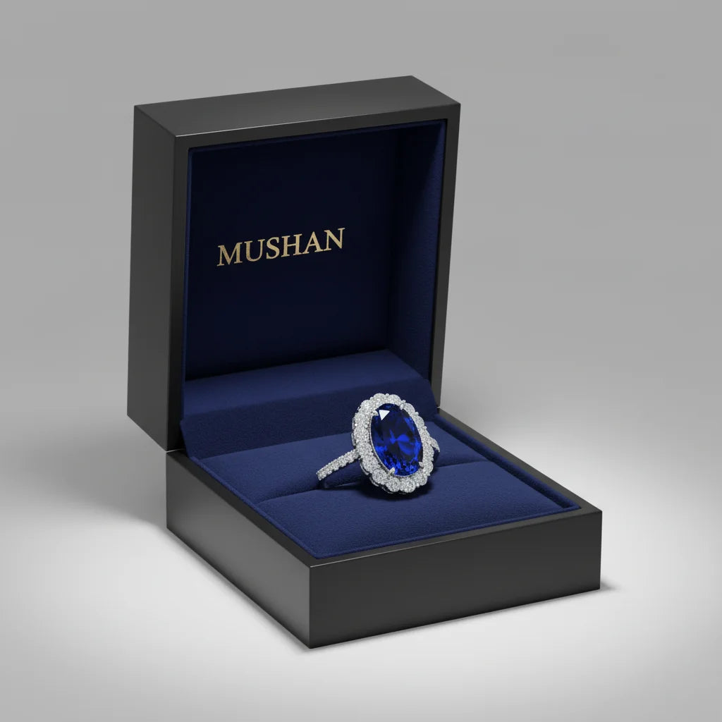 Blue Sapphire Sterling Silver Ring