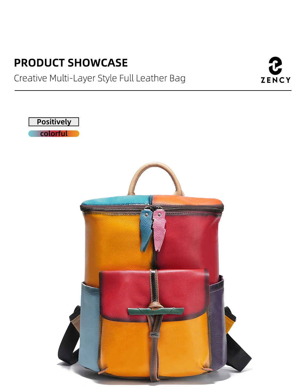Large Capacity Soft Cow Leather Backpack for Women