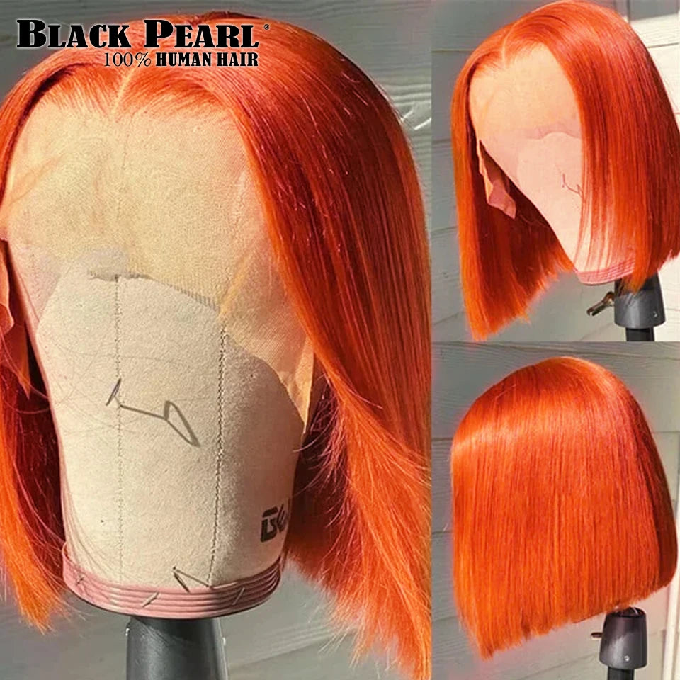 Glueless Brazilian Human Hair Transparent Lace Bob Wig For Women